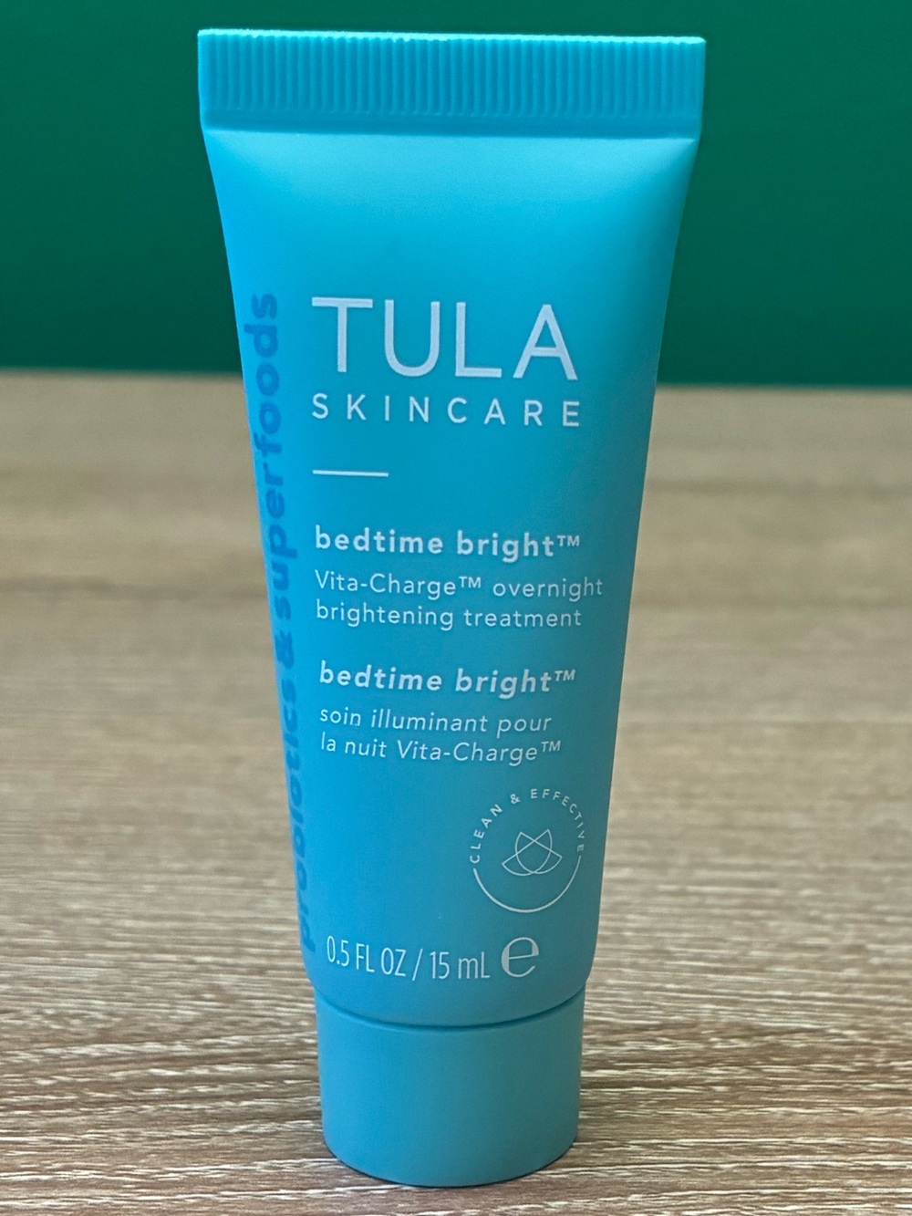 TULA Skincare Bedtime Bright Brightening Treatment Travel Size New